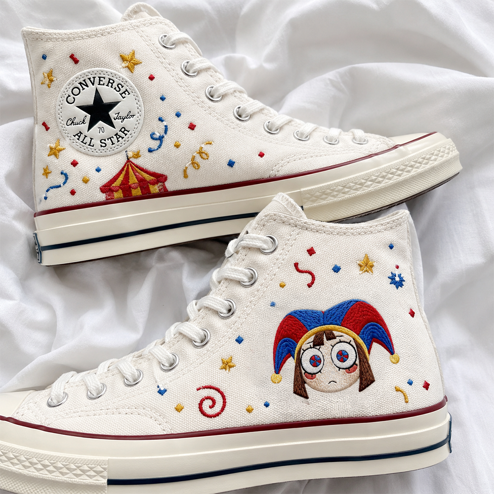 Pomni V2 - TADC Embroidered High Chuck Shoes
