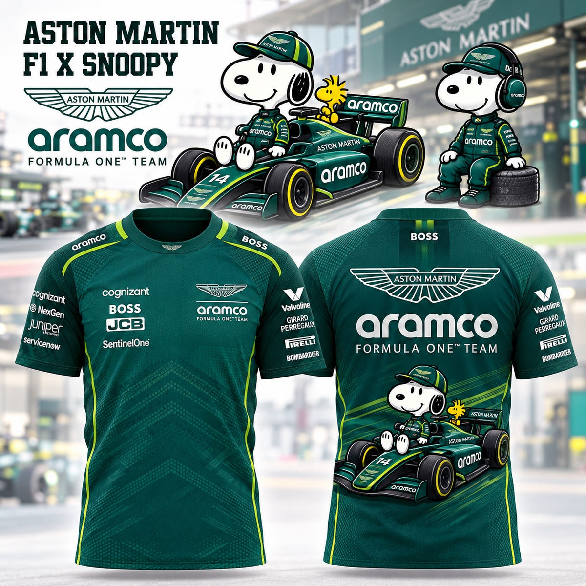 Snoopy x Aston 3D Shirt