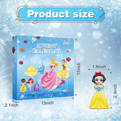 24 pcs Princess Advent Calendar 2026, Surprises Christmas Gift for Your Kid