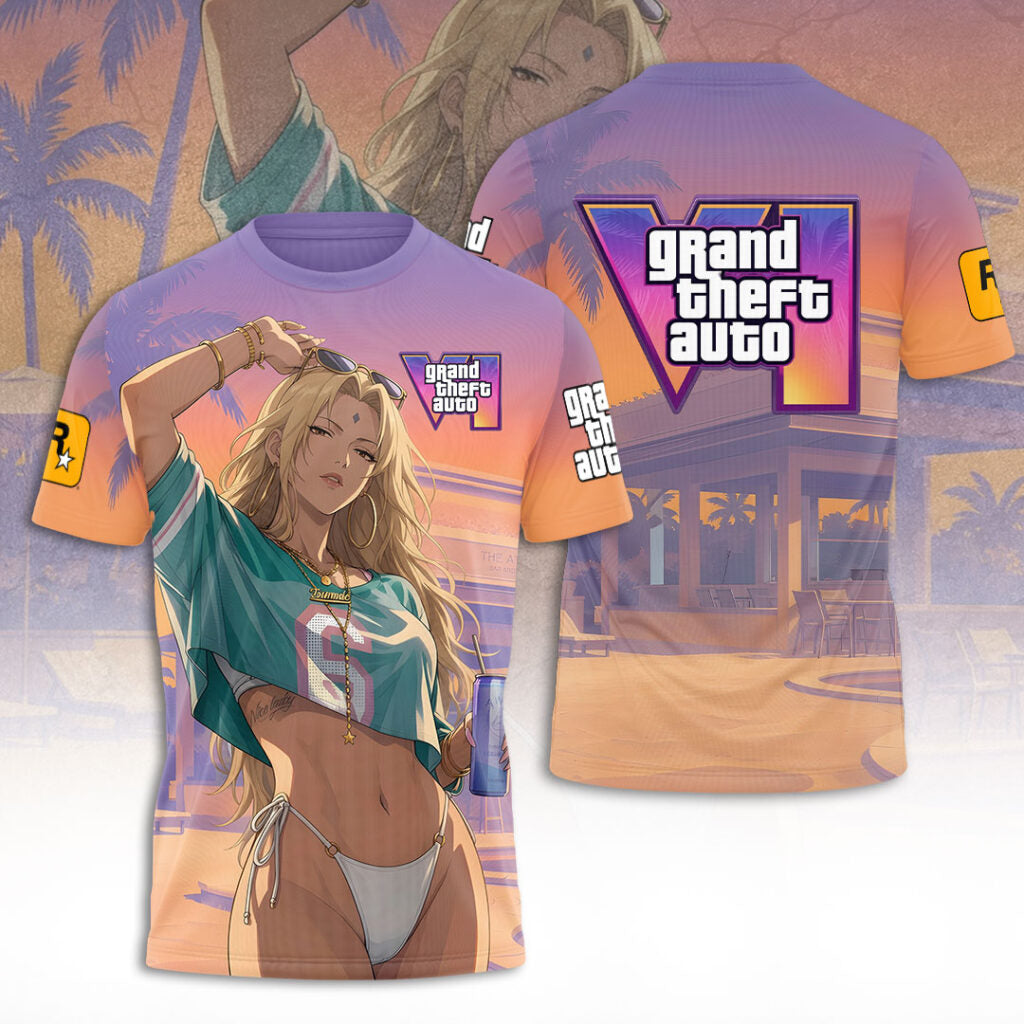 GTA6 Tsunade 3D Shirt and Hoodie V3 1