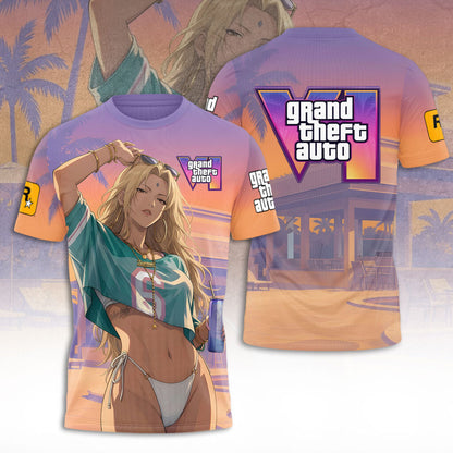 GTA6 Tsunade 3D Shirt and Hoodie V3 1