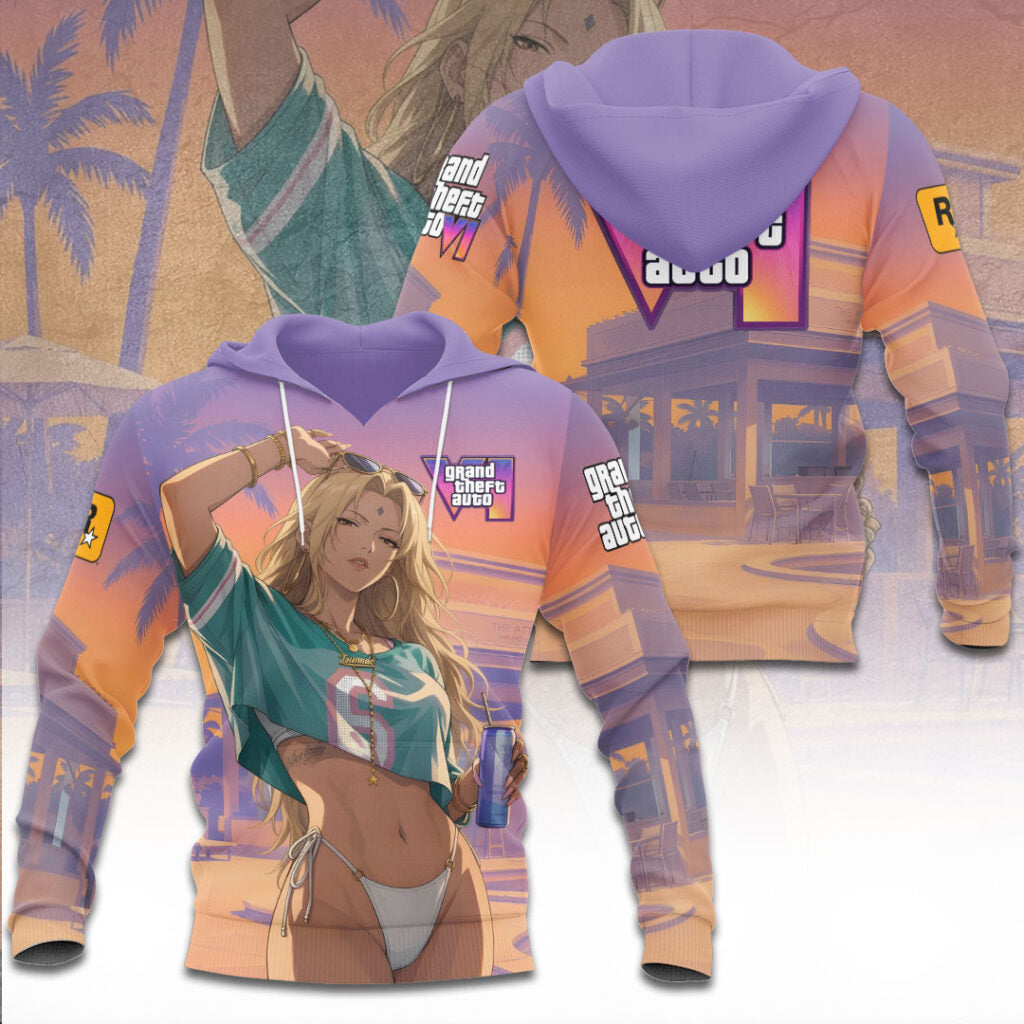 GTA6 Tsunade 3D Shirt and Hoodie V3 1