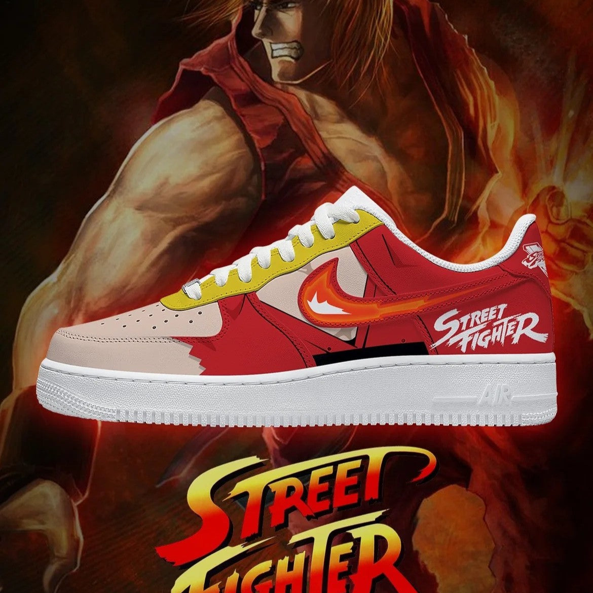 Ken Masters - Street Fighter AF1 Shoes