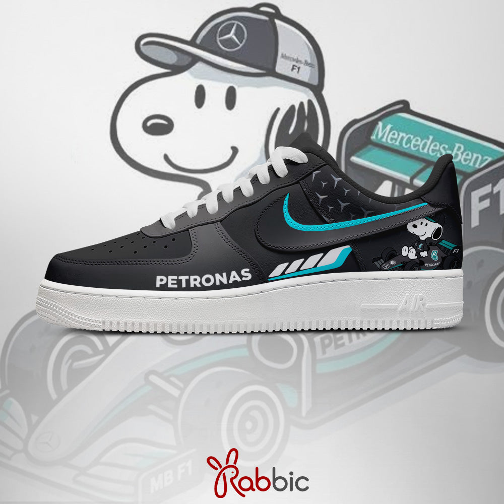 Mercedes F1 Formula X Snoopy AF1 Shoes