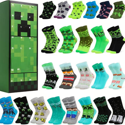 Minecraft Socks of Advent Calendar, 12-24 Days Christmas Gift 2026