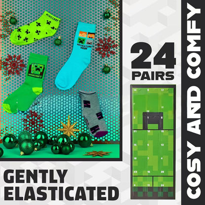 Minecraft Socks of Advent Calendar, 12-24 Days Christmas Gift 2026