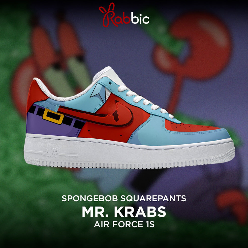 Mr.Krabs - Spongebob Squarepants AF1 Shoes