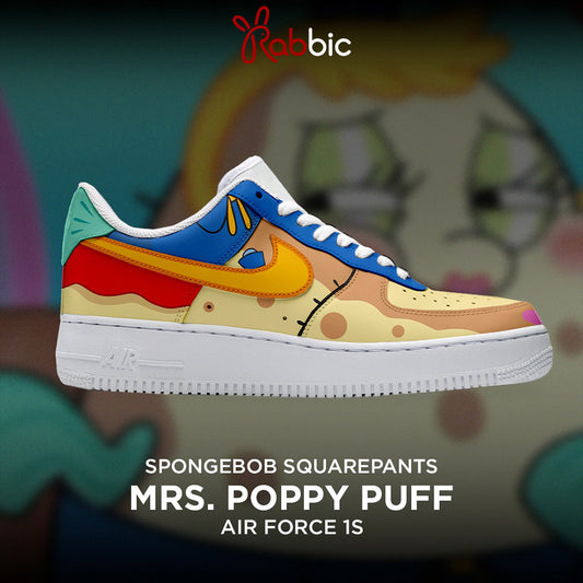 Mrs.Poppy Puff - Spongebob Squarepants AF1 Shoes