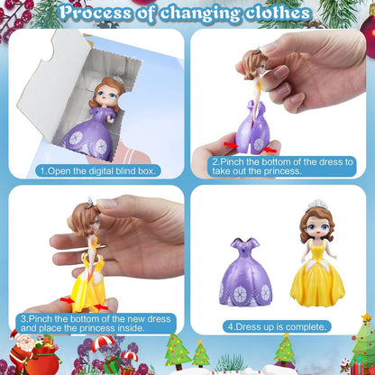 24 pcs Princess Advent Calendar 2026, Surprises Christmas Gift for Your Kid
