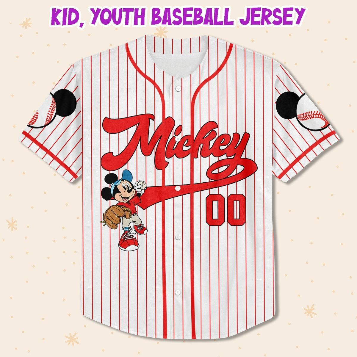 Personalize Disney Mickey Mouse Friends Custom Name Baseball Jersey TT0924-9VUX62V8