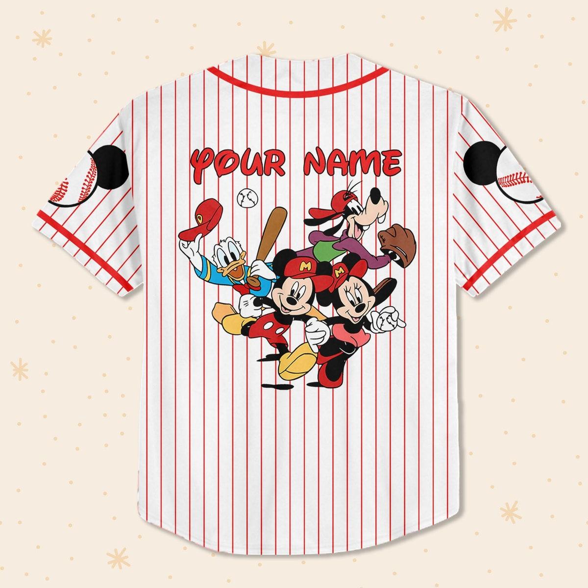 Personalize Disney Mickey Mouse Friends Custom Name Baseball Jersey TT0924-9VUX62V8