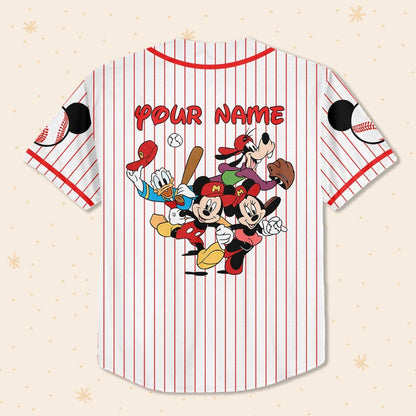 Personalize Disney Mickey Mouse Friends Custom Name Baseball Jersey TT0924-9VUX62V8