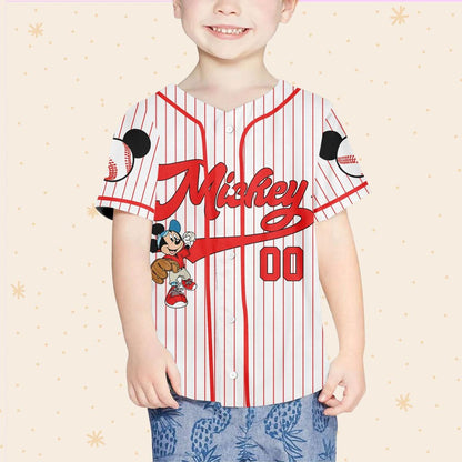 Personalize Disney Mickey Mouse Friends Custom Name Baseball Jersey TT0924-9VUX62V8
