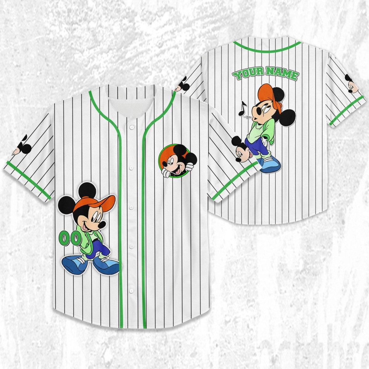 Personalize Disney Mickey Mouse Young White Baseball Jersey TT1024-8AOU90ZM