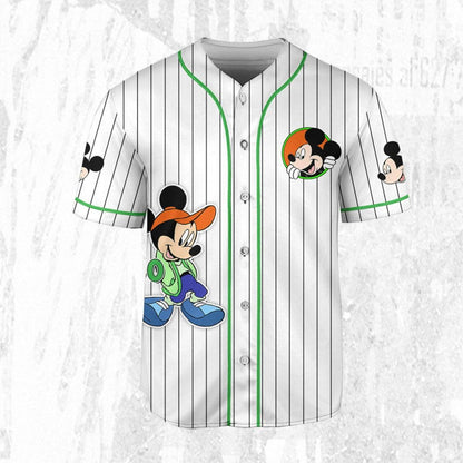 Personalize Disney Mickey Mouse Young White Baseball Jersey TT1024-8AOU90ZM