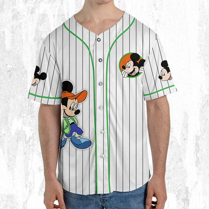 Personalize Disney Mickey Mouse Young White Baseball Jersey TT1024-8AOU90ZM