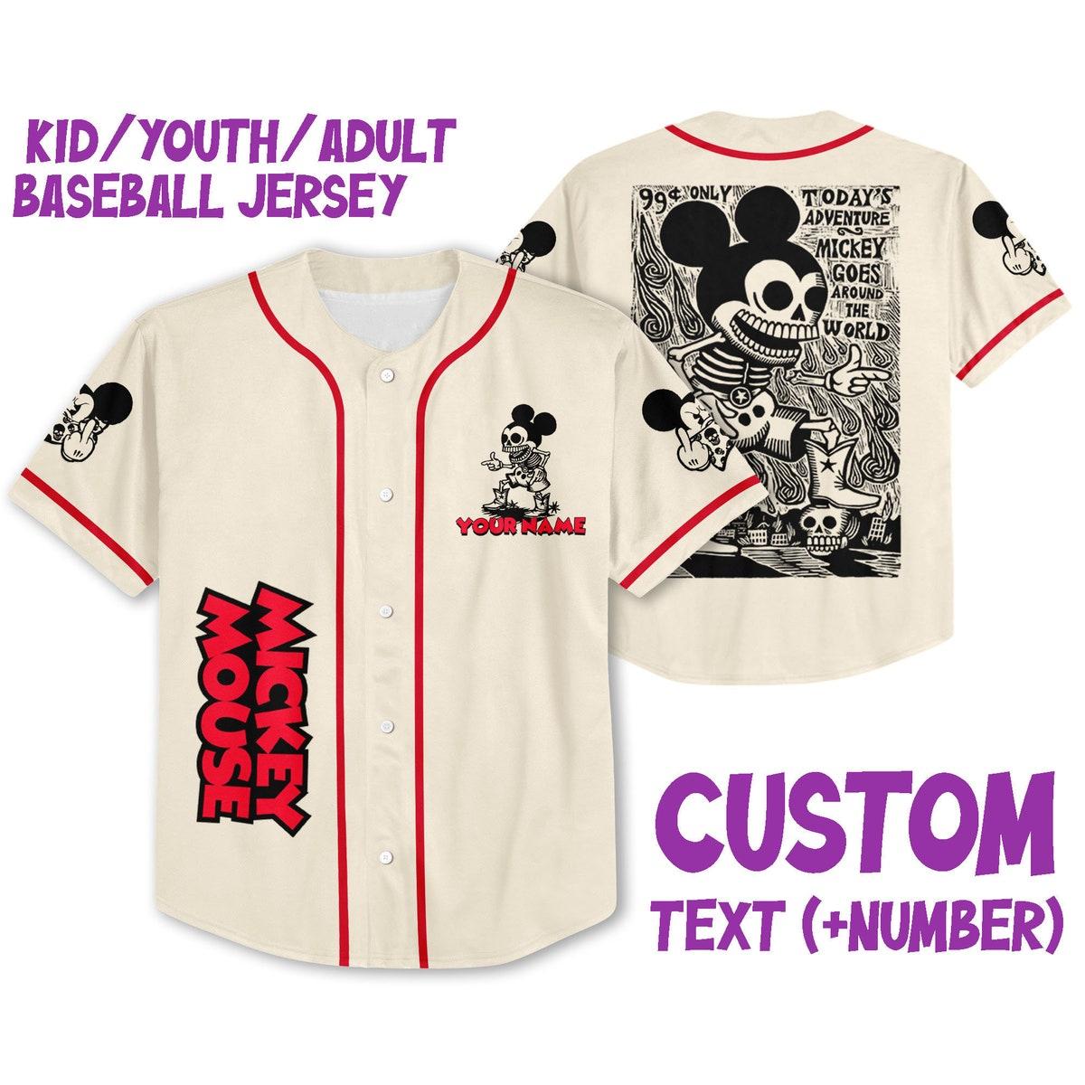 Personalize Jersey Mickey Bad Jersey Disney Baseball Jersey TT1024-9LXVQR1T