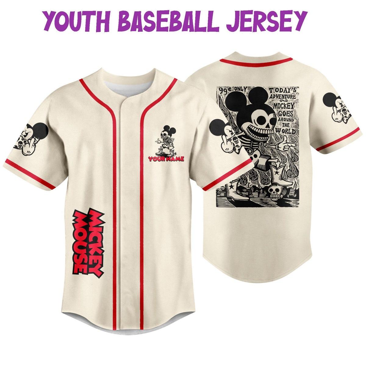 Personalize Jersey Mickey Bad Jersey Disney Baseball Jersey TT1024-9LXVQR1T