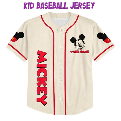 Personalize Sports Mickey Like Jersey Disney Baseball Jersey TT1024-MBS2I2XB