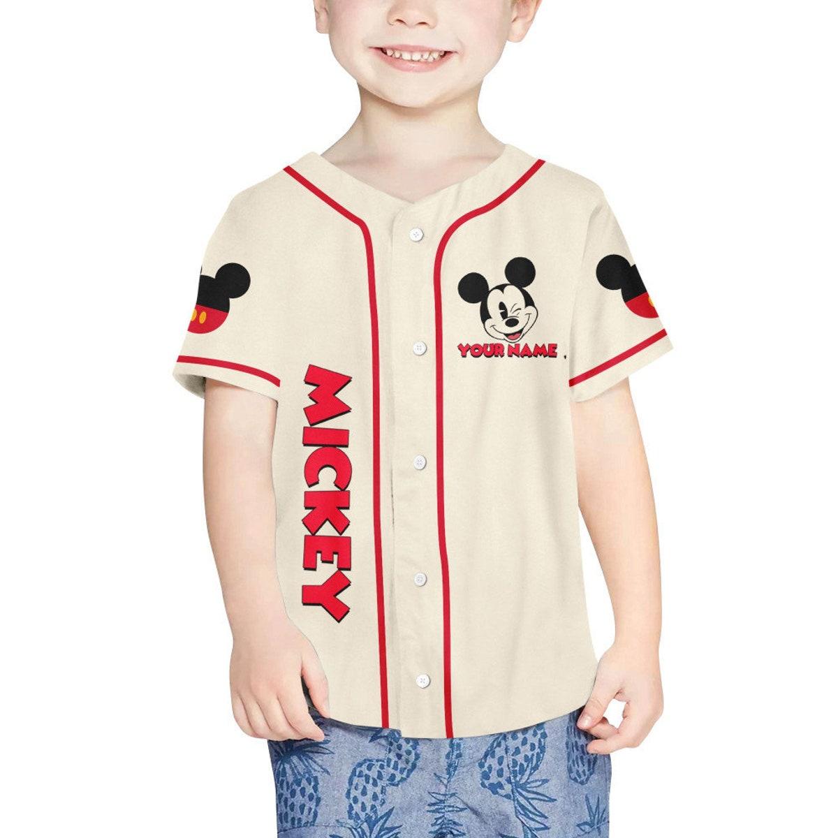 Personalize Sports Mickey Like Jersey Disney Baseball Jersey TT1024-MBS2I2XB