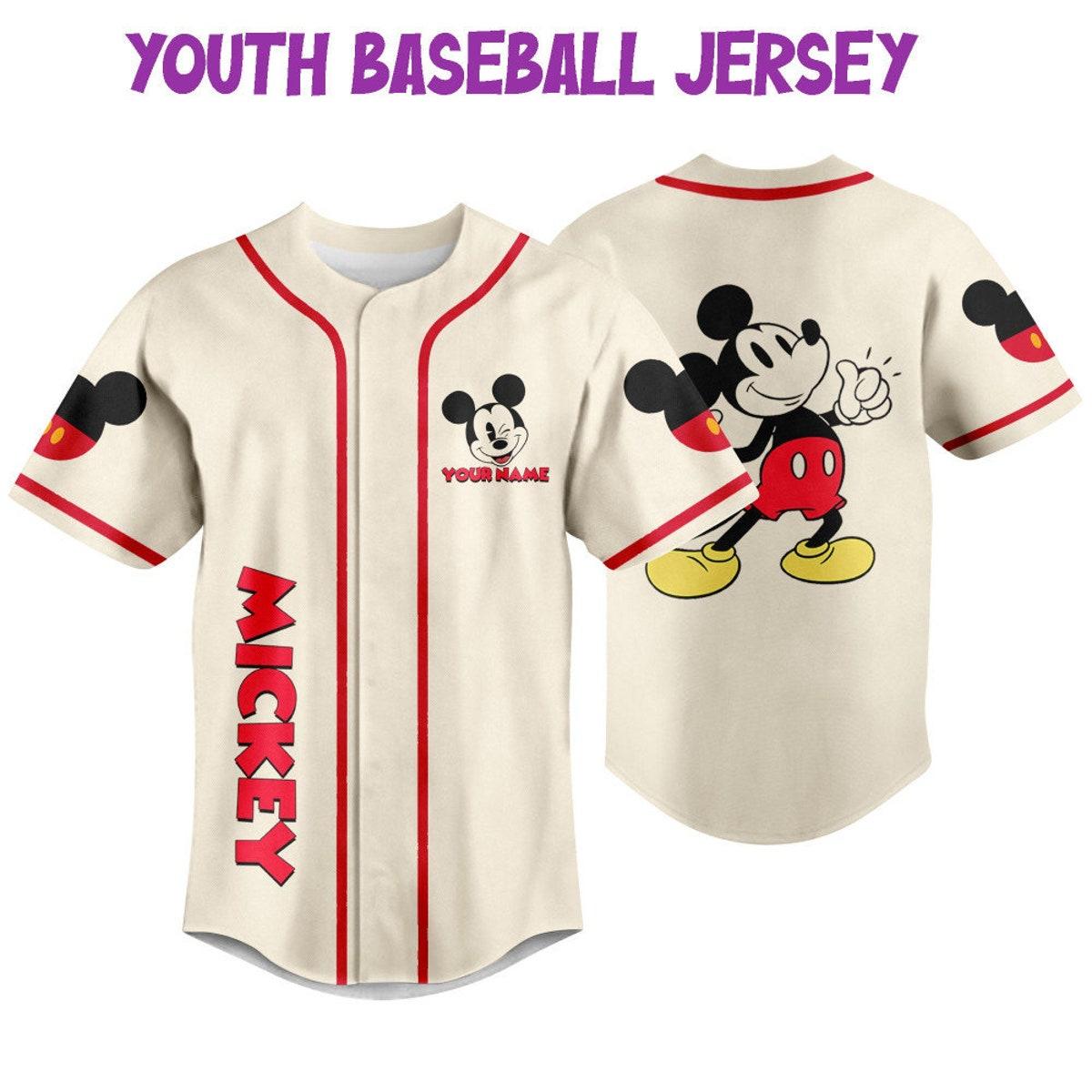 Personalize Sports Mickey Like Jersey Disney Baseball Jersey TT1024-MBS2I2XB