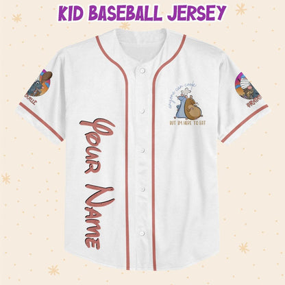 Personalized Ratatouille Remy Remy Little Chef Balloon Mickey Ears Baseball Jersey TT1024-PUCFKDVA