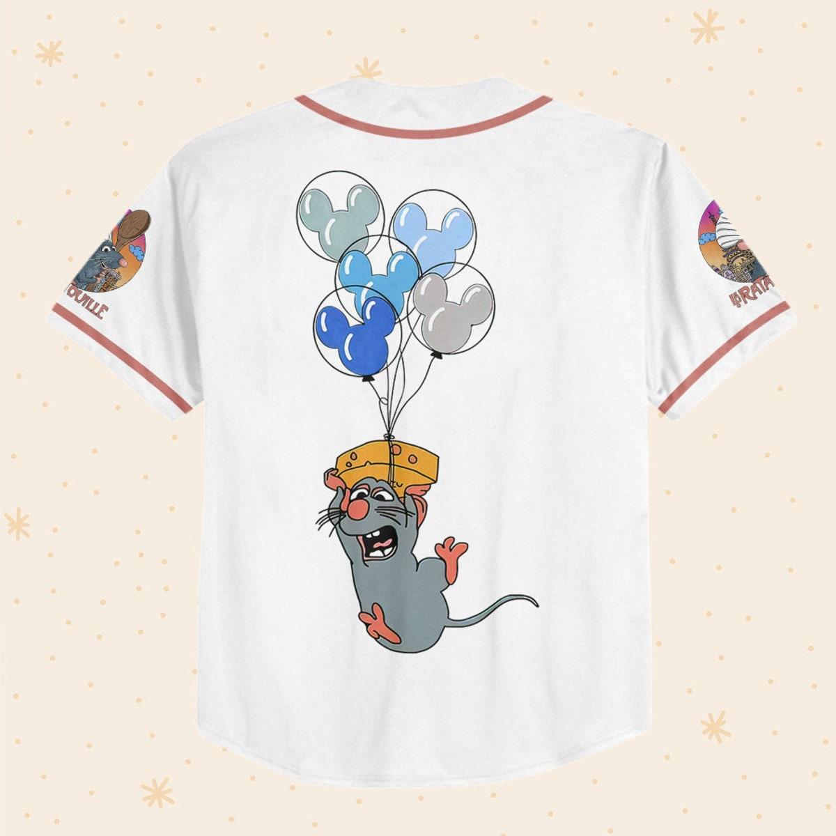 Personalized Ratatouille Remy Remy Little Chef Balloon Mickey Ears Baseball Jersey TT1024-PUCFKDVA