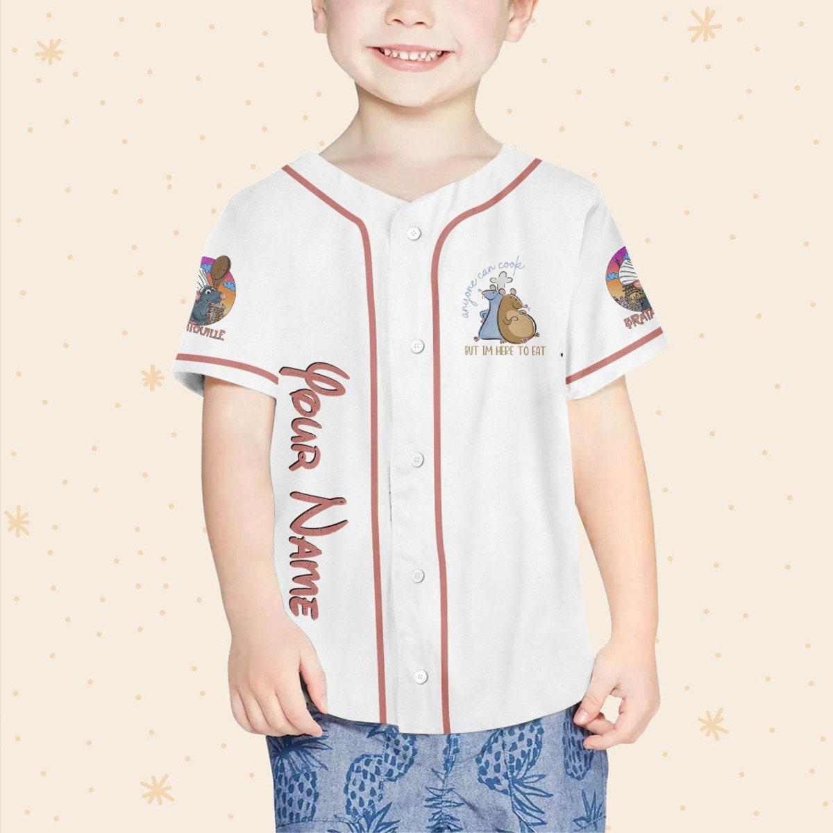 Personalized Ratatouille Remy Remy Little Chef Balloon Mickey Ears Baseball Jersey TT1024-PUCFKDVA