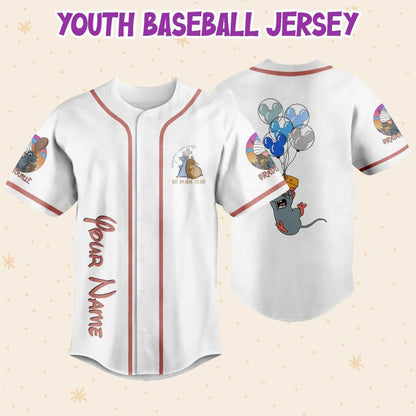 Personalized Ratatouille Remy Remy Little Chef Balloon Mickey Ears Baseball Jersey TT1024-PUCFKDVA