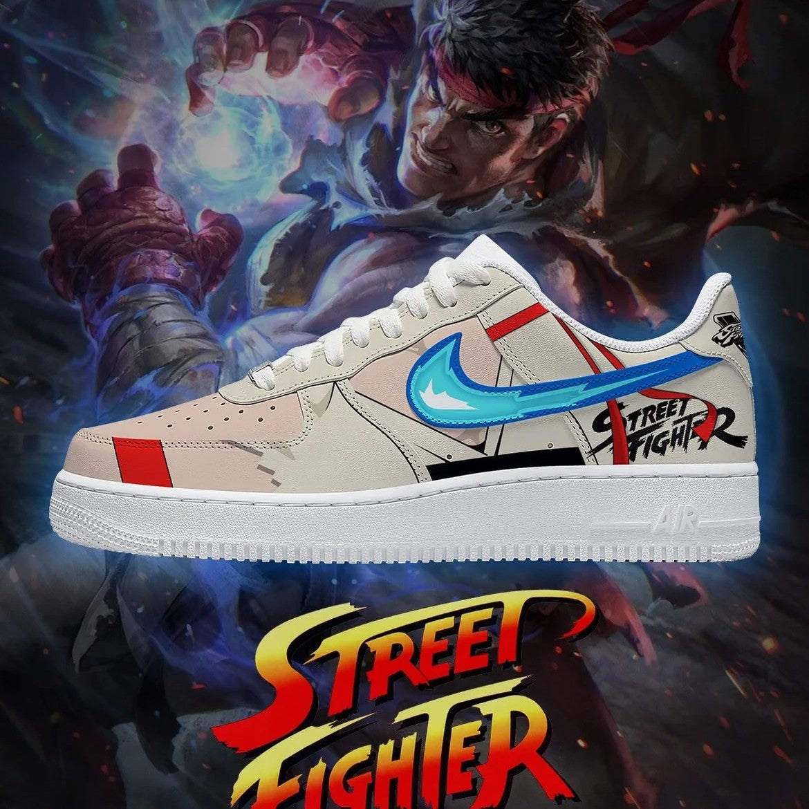 Ryu - Street Fighter AF1 Shoes