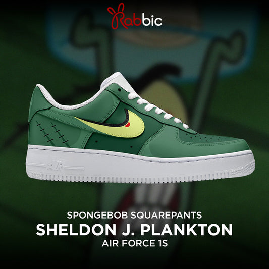 Sheldon J, Plankton - Spongebob Squarepants AF1 Shoes