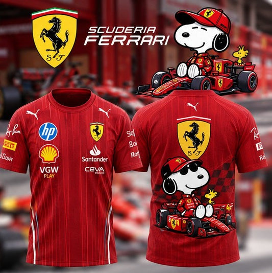 Snoopy x Ferrari F1 3D Shirt