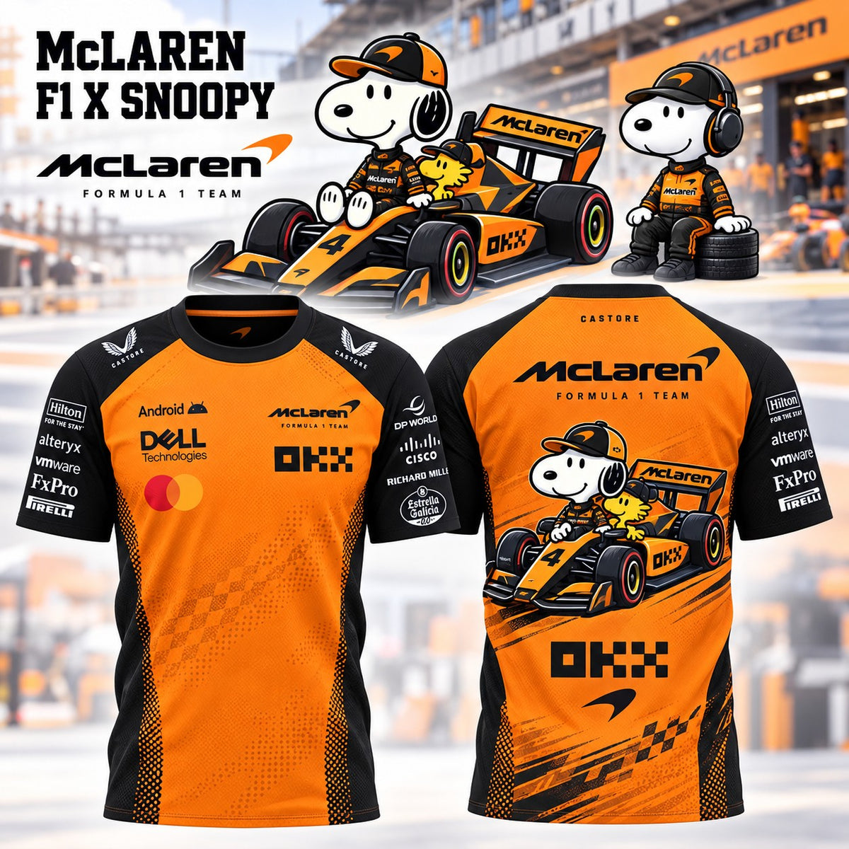 Snoopy x Mclaren 3D Shirt